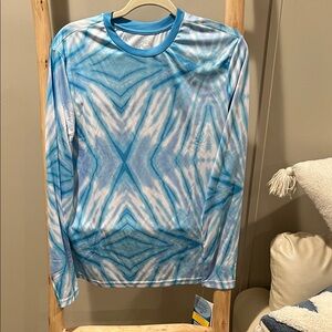Banana Republic Blue Tie-Dye Long Sleeve Tee